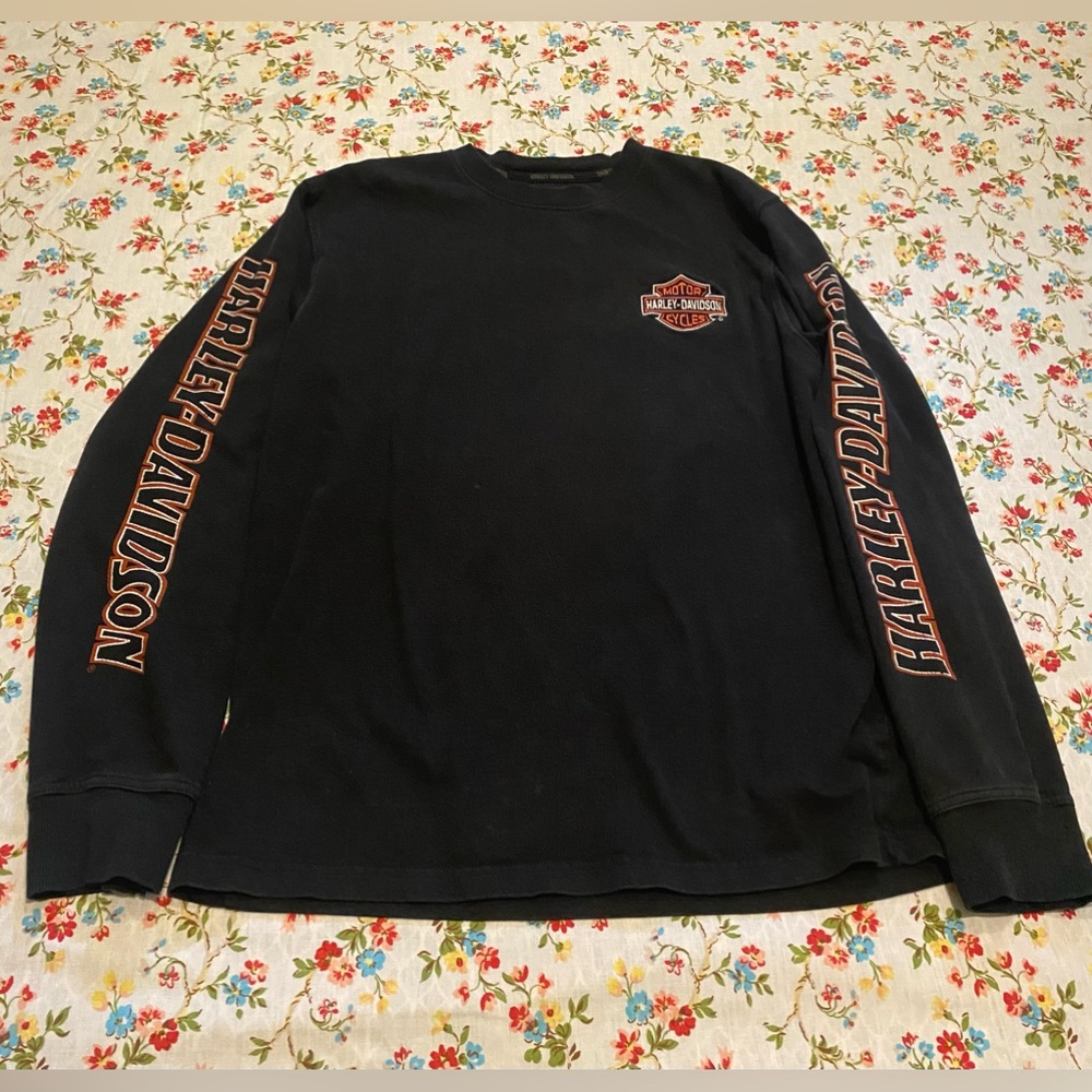 Vintage Harley Davidson embroidered long sleeve M